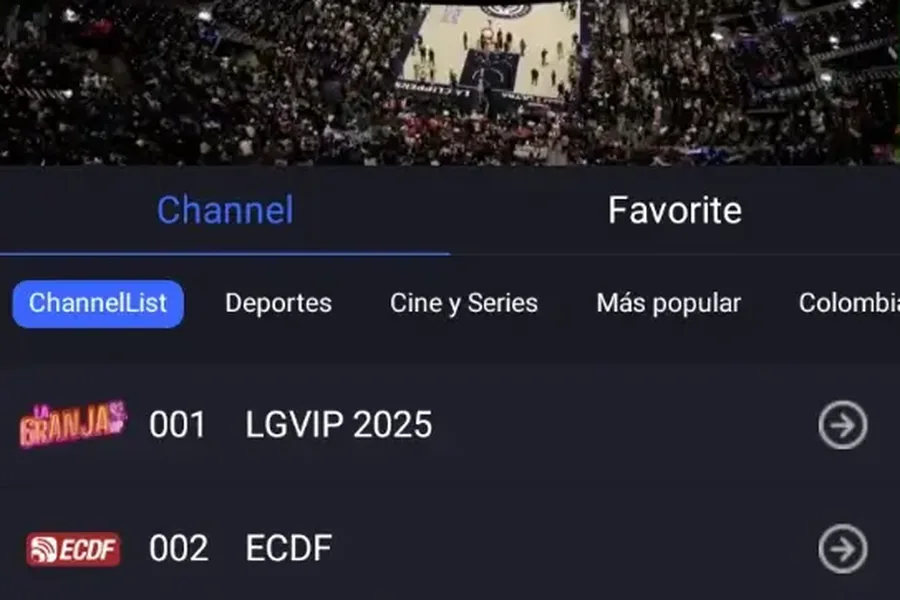 Versión móvil de Xuper TV para comparar con la versión TV