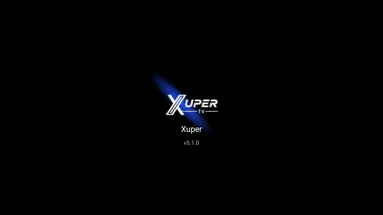 Pantalla de inicio de Xupertv APK en Smart TV - Interfaz optimizada para control remoto